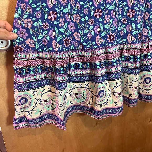 Boho Floral Flowy Midi Dress - Picture 7 of 8